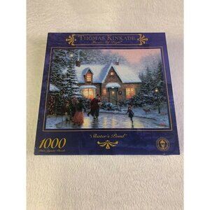Thomas Kinkade NEW 1000 Piece Puzzle Skaters Pond Winter Scene Painter Of Light